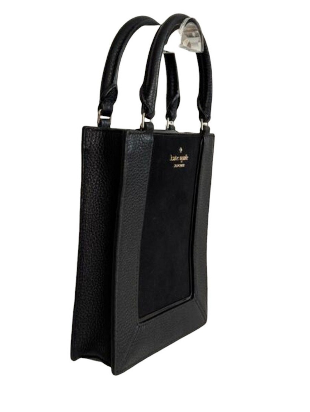 Kate Spade Lena Suede Mini Tote, constructed from black leather and suede - Picture 8 of 10